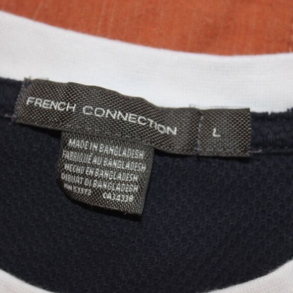 French Connection Navy Blue top Women Large - Picture 8 of 11